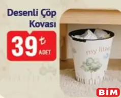 DESENLİ ÇÖP KOVASI fiyat ve kampanya bilgisi